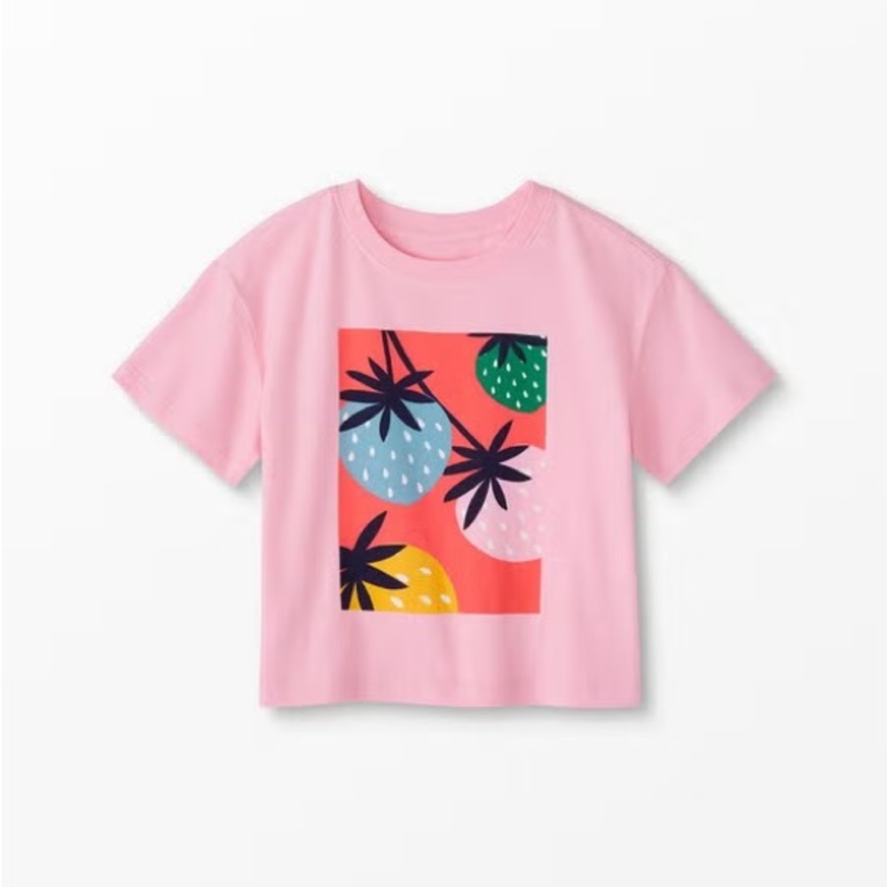 Hanna Andersson Pink Tropical Graphic Tee